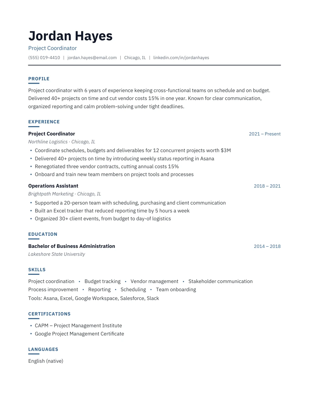 Slate resume design